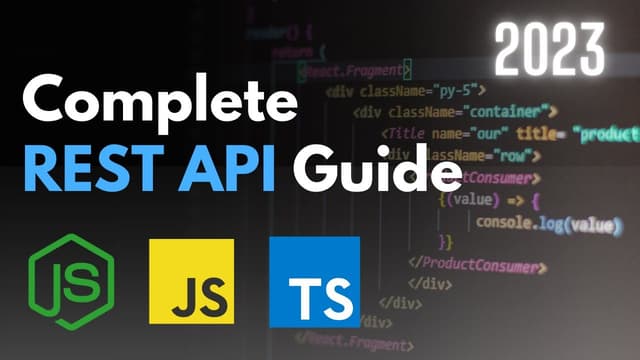 Complete Guide To Building a REST API - Code With Antonio